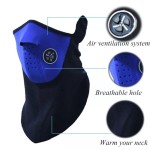 Neoprene face protection mask, blue color